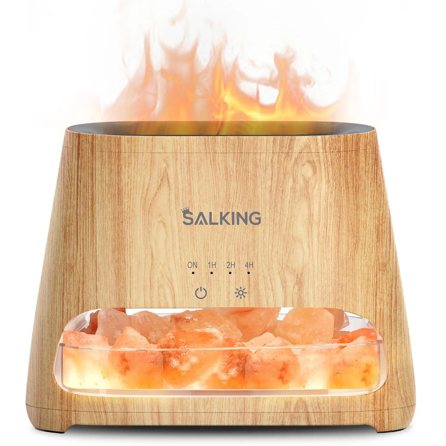 2-In-1 Himalayan Salt Lamp Diffuser, Cool Mist Humidifier, Pure Himalayan Salt, Ultrasonic Essential Oil Diffuser with Ambient Glow, For( Bedroom/Office/Bathroom/Car);As(Gift / Mood Relief / Home Decoration)