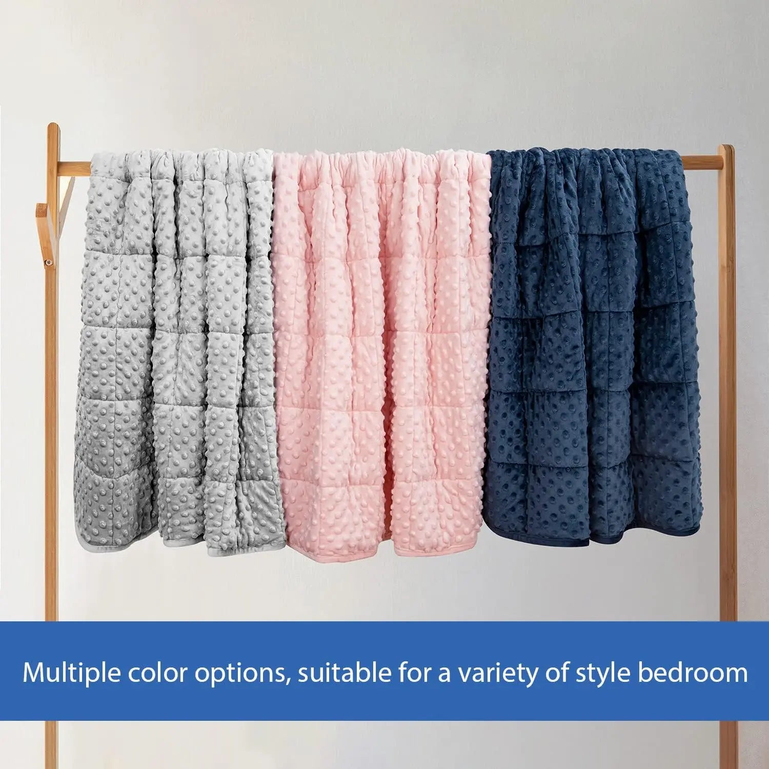 Weighted Blanket 15Lbs for Adult(60"80",Navy Blue) Breathable Soft Minky Weighted Throw Blanket for All Season,Heavy Blanket with Glass Beads