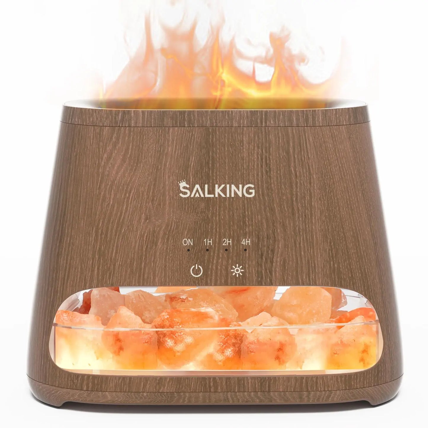 2-In-1 Himalayan Salt Lamp Diffuser, Cool Mist Humidifier, Pure Himalayan Salt, Ultrasonic Essential Oil Diffuser with Ambient Glow, For( Bedroom/Office/Bathroom/Car);As(Gift / Mood Relief / Home Decoration)