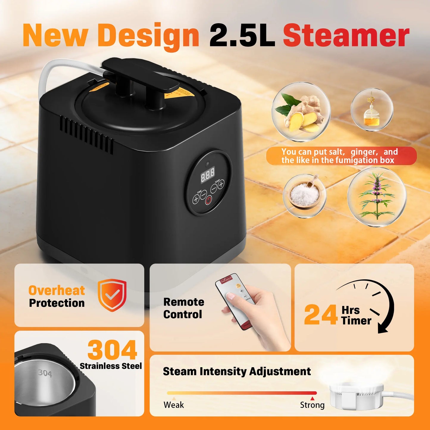 TEHANLD Portable Sauna Box for Home, Personal Steam Nurecover Saunas Heater at Home Use, 3.0L 1200W Steamer, Indoor Foldable Sauna Tent, Dry Sauna SPA Full Body Inflatable Pool