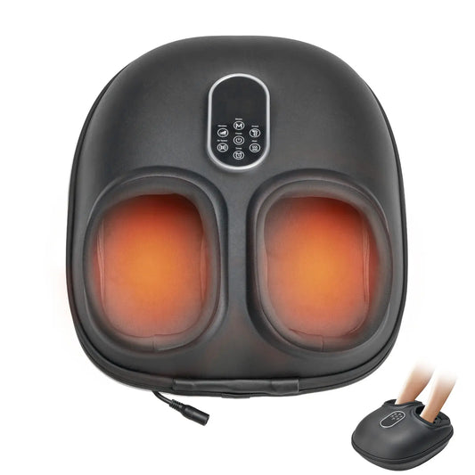 Foot Massager Machine with Heat, Shiatsu Deep Kneading Feet Massager with Air Compression, 6 Modes, Foot Massager Gifts for Women Men