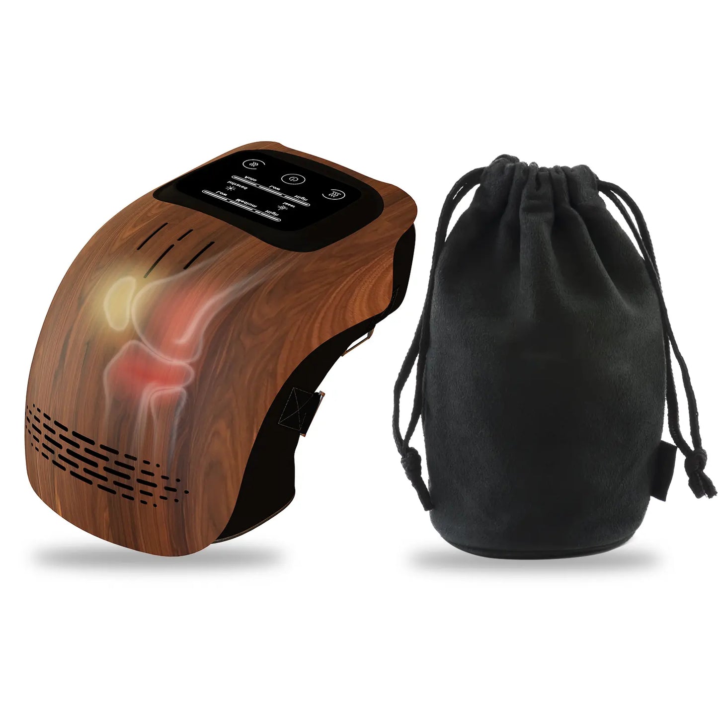 Knee Massager,Cordless Knee Massager and Vibration,Adjustable Temperature Knee Massager with Clear Visible LED Screen Comfort