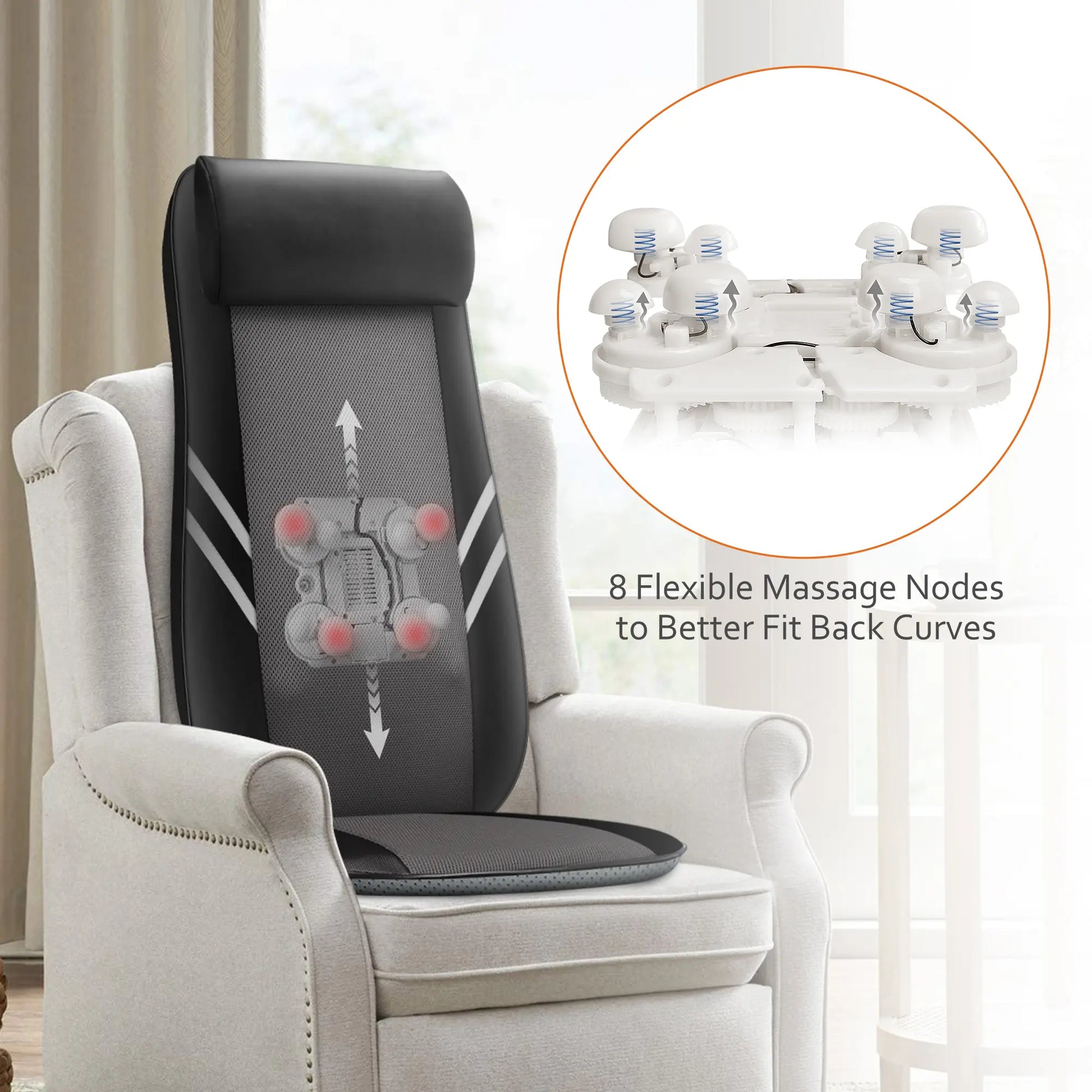 Snailax Back Massager with Heat Shiatsu Massage Seat Cushion - 2D/3D 2-In-1 Modes Back Massager with Heat Adjustable Gifts for Women/Men