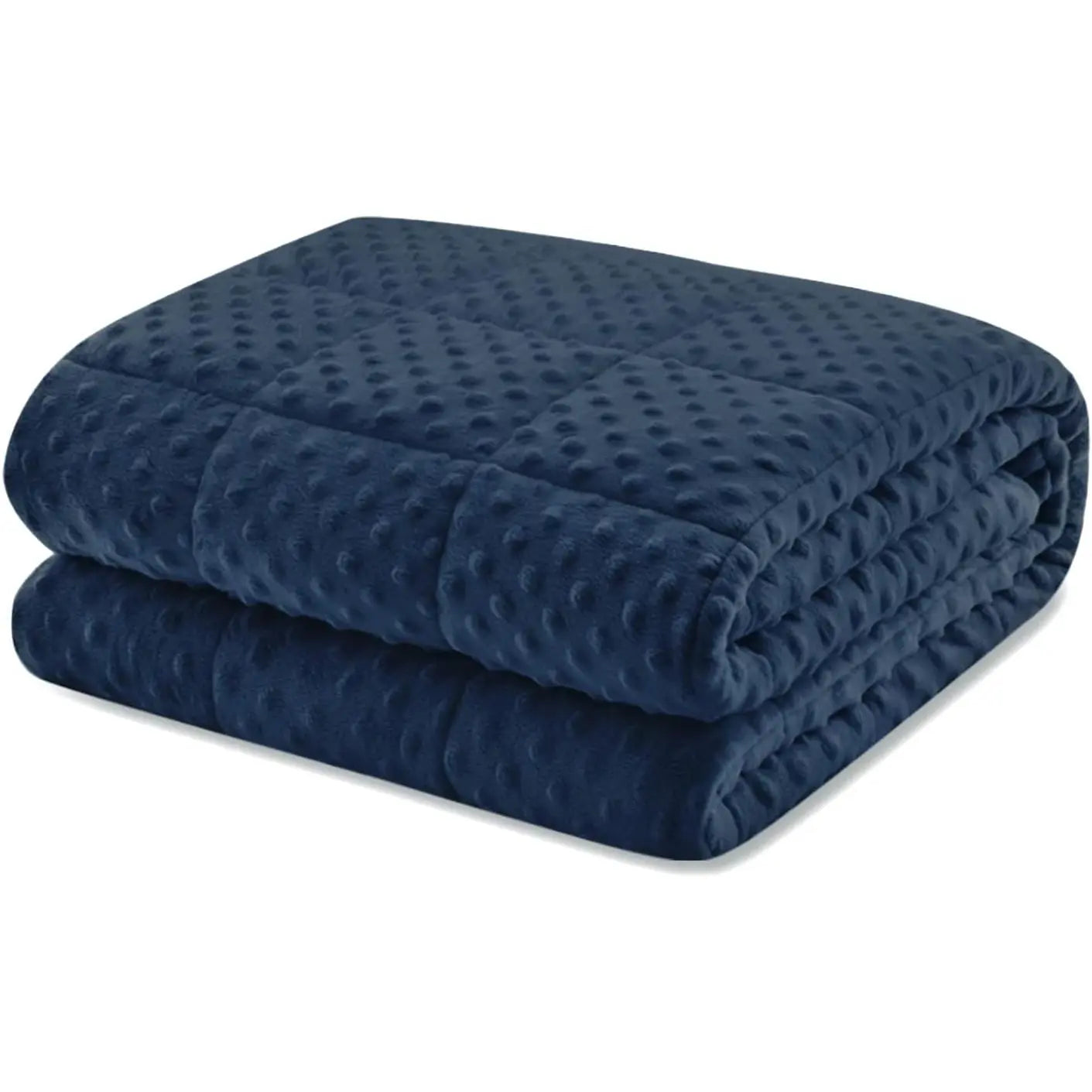 Weighted Blanket 15Lbs for Adult(60"80",Navy Blue) Breathable Soft Minky Weighted Throw Blanket for All Season,Heavy Blanket with Glass Beads