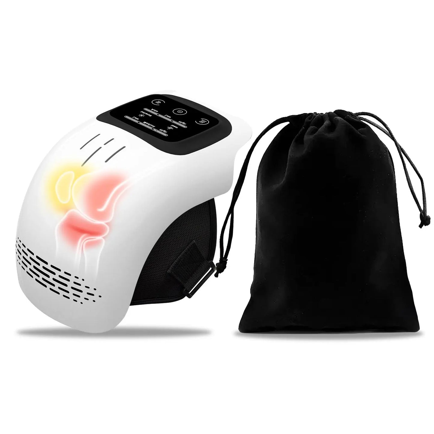 Knee Massager,Cordless Knee Massager and Vibration,Adjustable Temperature Knee Massager with Clear Visible LED Screen Comfort